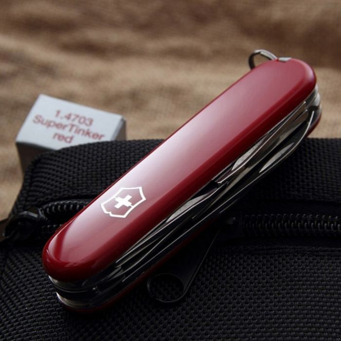 Нож перочинный Victorinox Super Tinker, сталь X55CrMo14, рукоять Cellidor®, красный