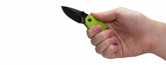 Нож складной Shuffle - KERSHAW 8700LIMEBW, сталь 8Cr13MoV c покрытием BlackWash™, рукоять текстурированный термопластик GFN зелёного цвета